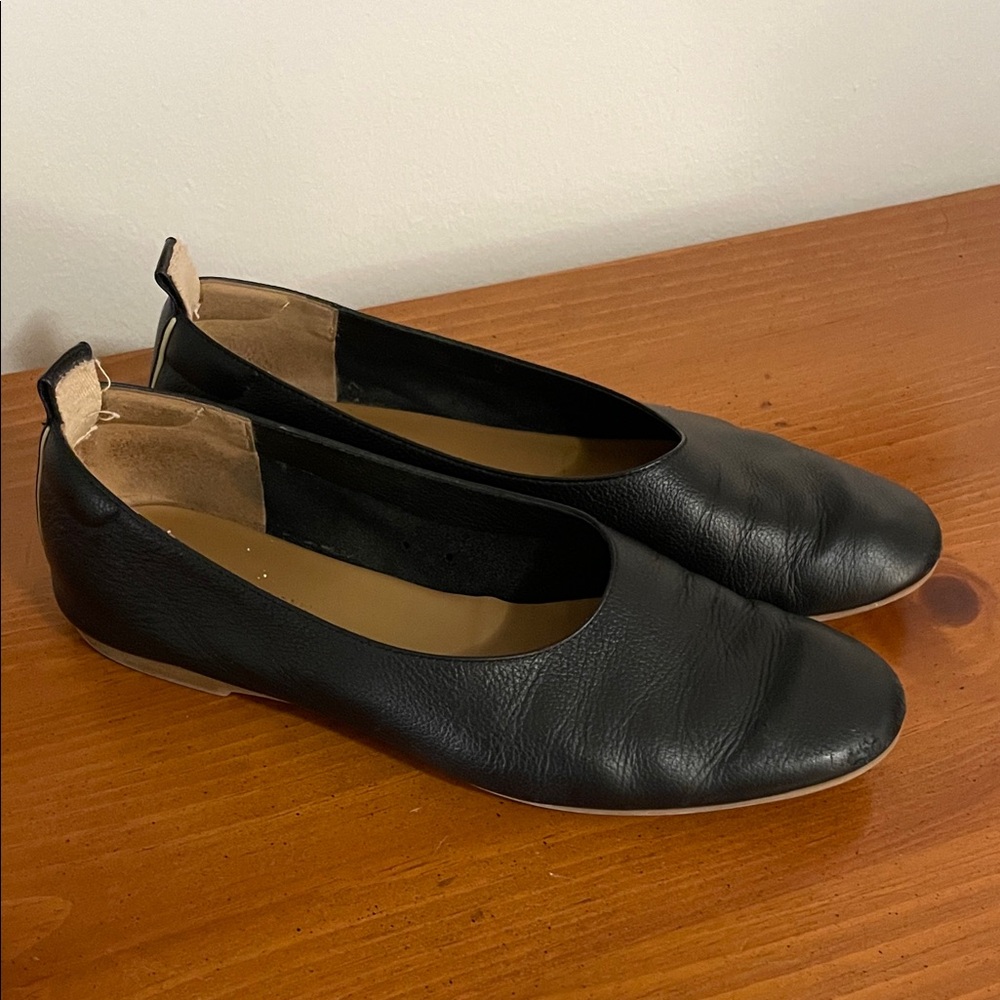 Everlane Day Glove Black Leather Women's Flats